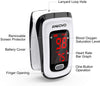 Pulse Oximeter Fingertip (Oximetro), Blood Oxygen Saturation Monitor, Heart Rate Monitor and SpO2 Levels, Portable Pulse Oximeter with Lanyard and Batteries